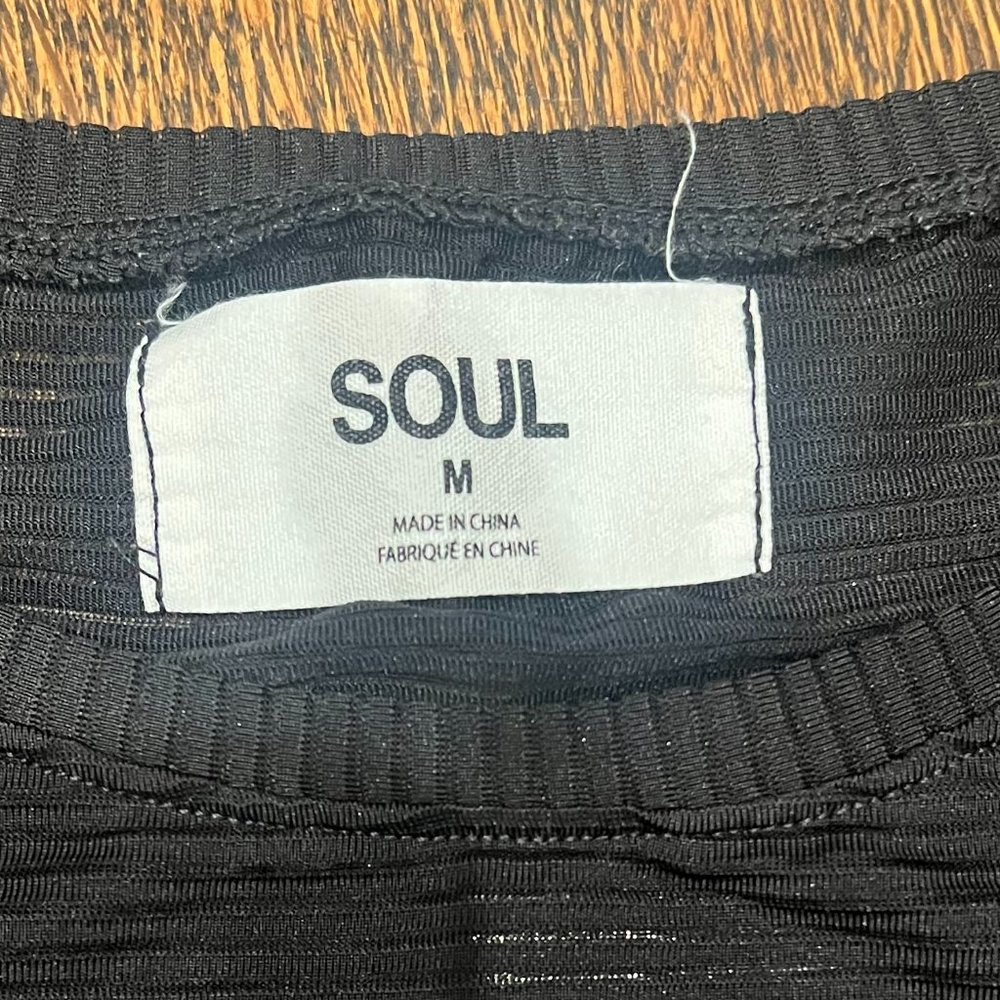 Black Ribbed Soulcycle Tank - size M - Picture 3 of 3